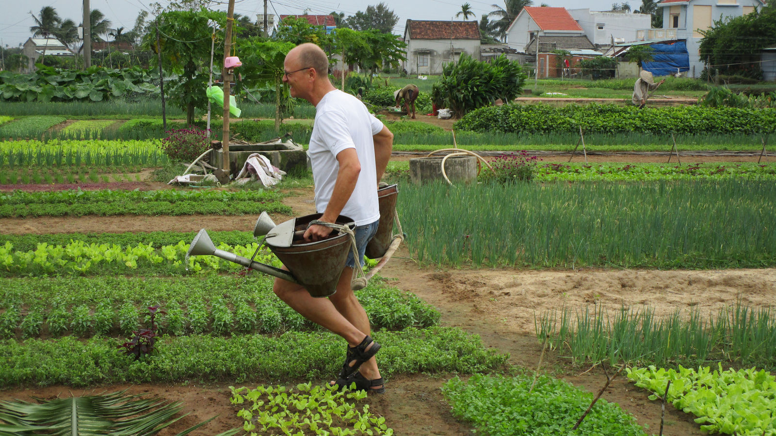 Vietnam2014-447.jpg - Den gamle farmer var lidt for grinende så jeg jagtede hende med kanderne :-)